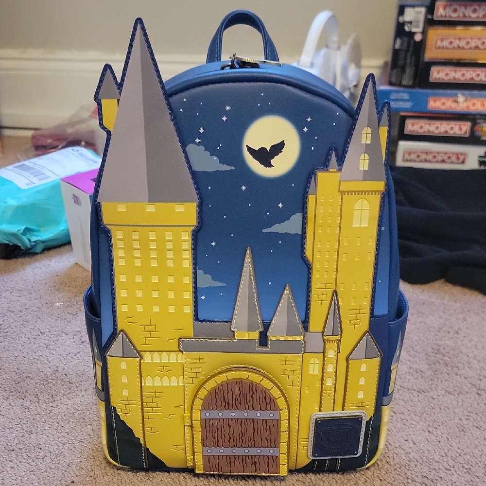 Castle Themed Backpack with Night Sky Design